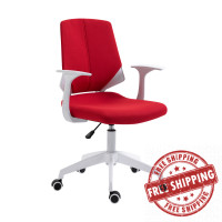 Techni Mobili RTA-3240-RED
 Height Adjustable Mid Back Office Chair, Red